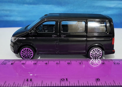 VW T6.1 Transporter Crew van Toy Car PERSONALISED PLATES 1:43 scale Model boy girl dad mom uncle grandad brother Birthday Easter gift Boxed