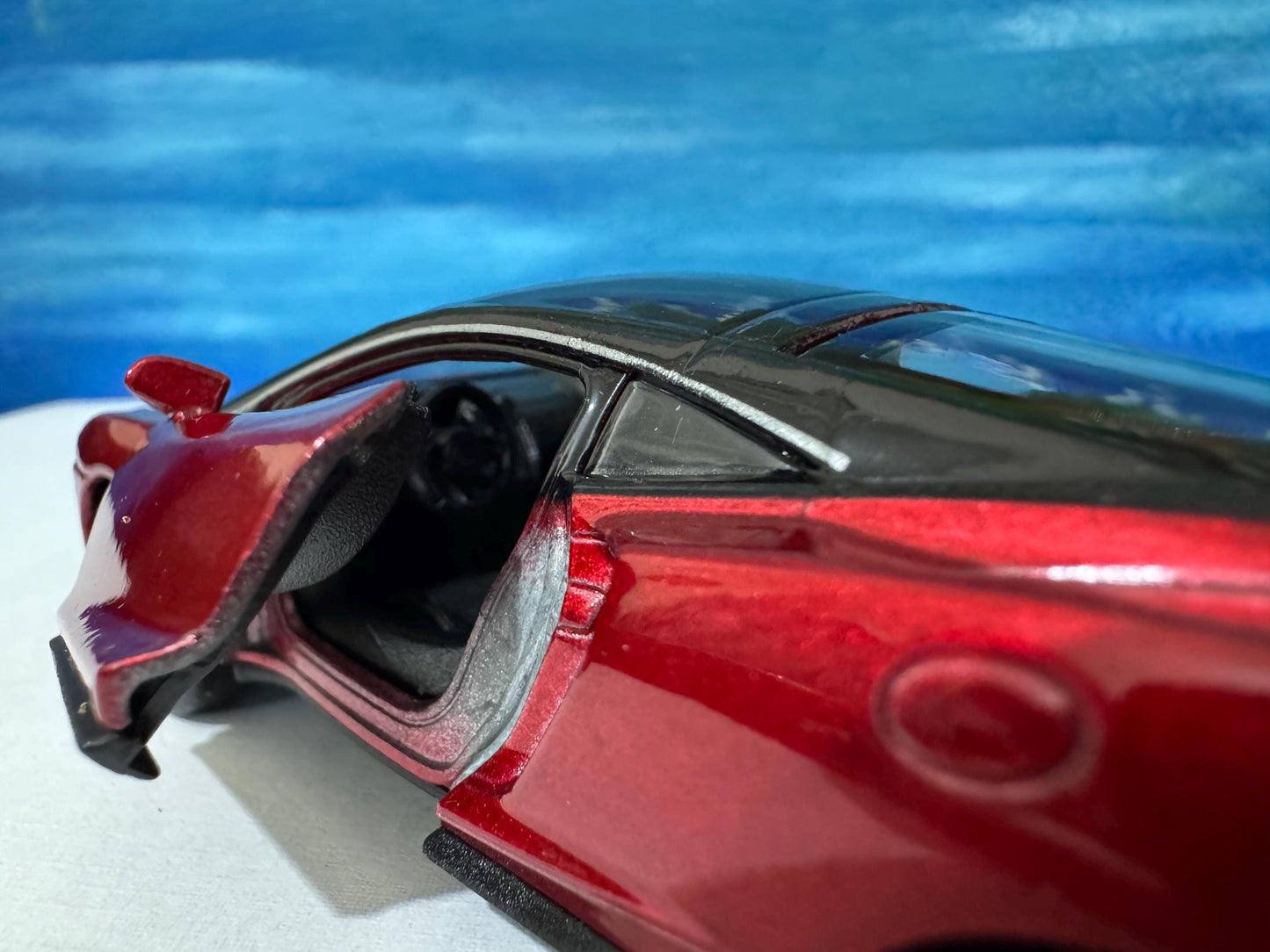 PERSONALISED Toy Car Plate - Red McLaren GT Style - Birthday/Easter Gift for Dad, Boy, Girl, grandad - Custom Number Plate - Boxed Present