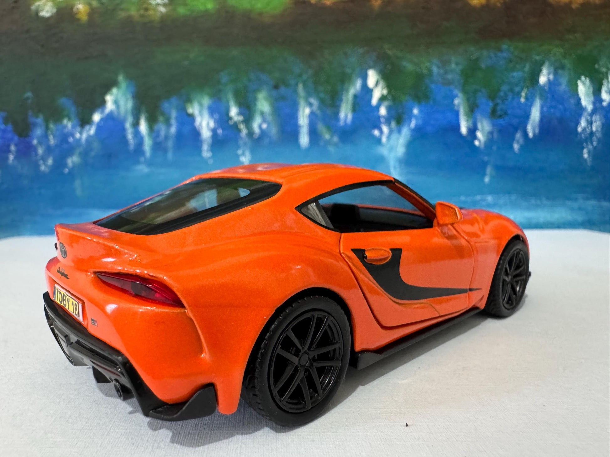 Toyota GR Supra 2020 Diecast Model Car - 1:43 Scale, Custom Name Plate, Gift for Car Enthusiasts, Adults & Kids - Birthday, Anniversary Gift