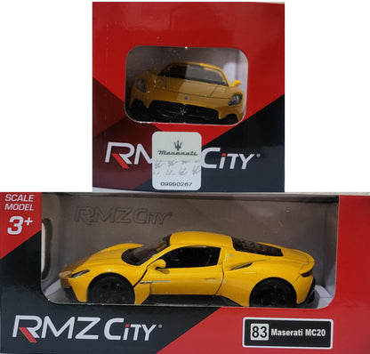 Licensed Maserati MC20 Yellow, 1/36 scale diecast car, car model metal, Diecast collection, Maserati, Model metal car Brand New Gift Boxed