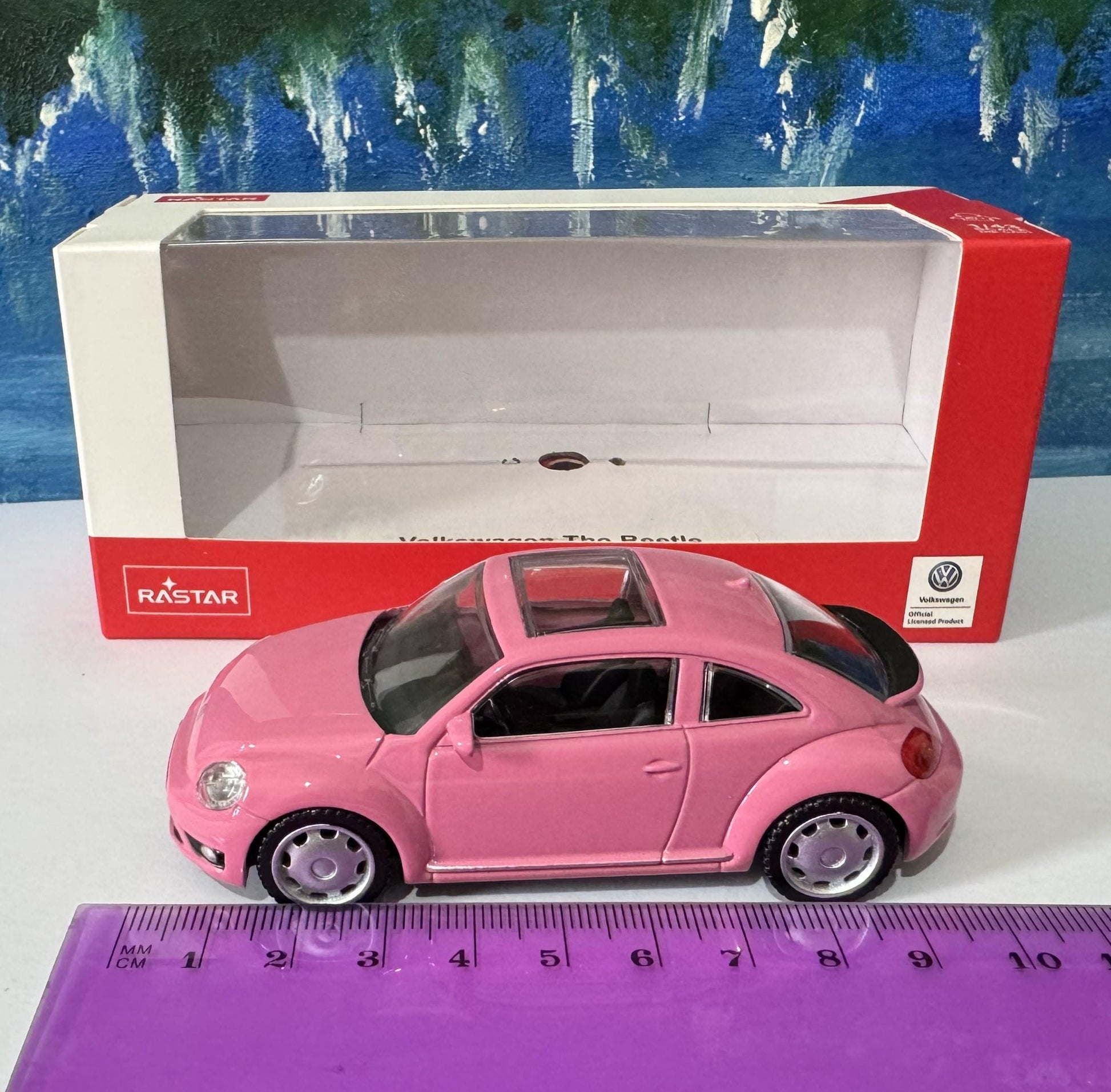 Personalised VW Volkswagen Beetle Toy Car, 1:43 Scale Model–Gift for Boy, Girl, Dad, Mom, Grandad, Birthday - Easter gift, 4 Colours, Boxed