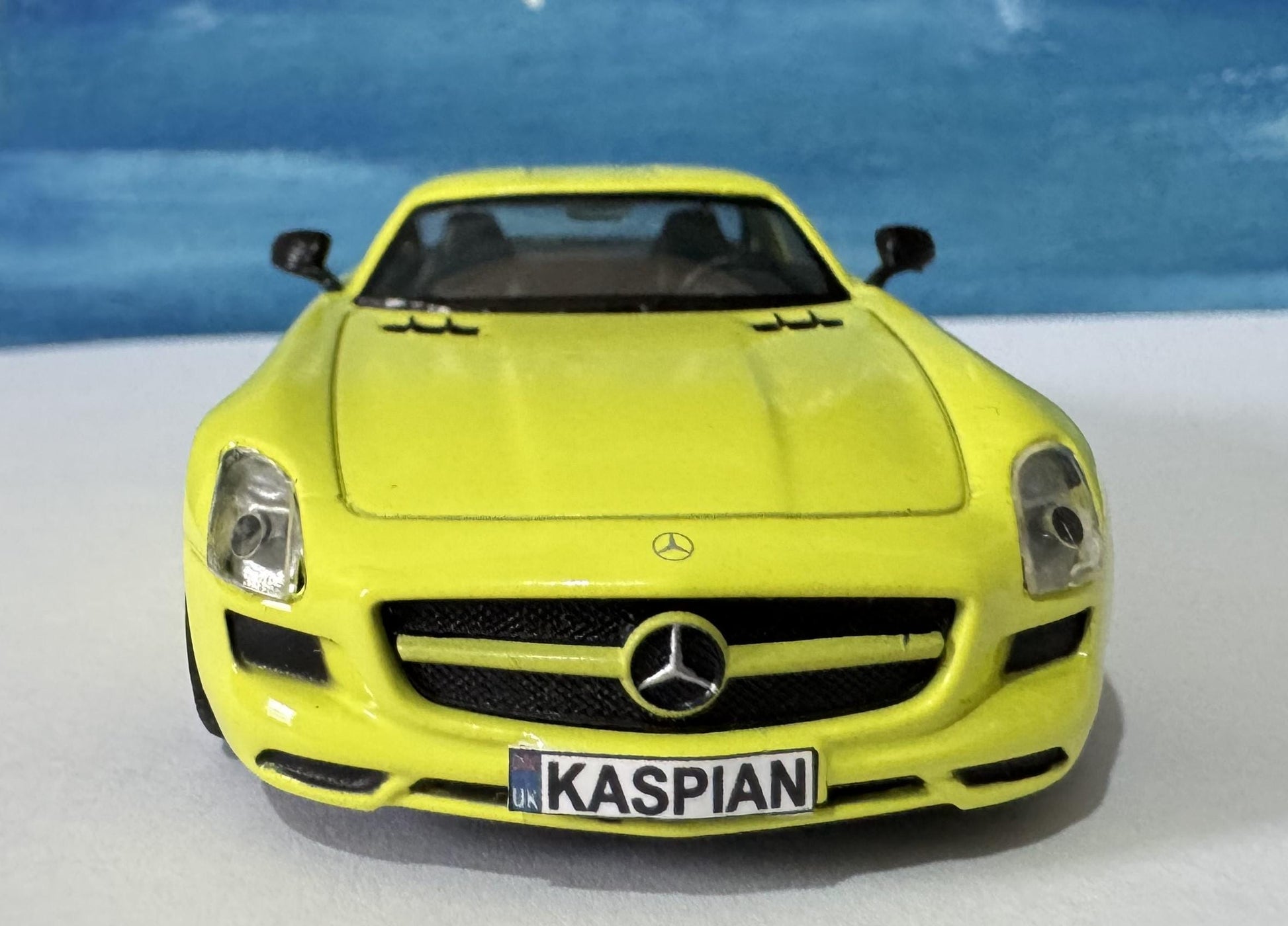 Custom Name Plate Mercedes-Benz SLS AMG Model Car – 1:43 Scale – Personalised Plates – Gift for Him, Kids, Car Enthusiast – Solido – Boxed