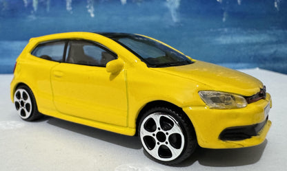PERSONALISED PLATES name VW Polo Golf Gti Toy Car Model boy girl dad mom uncle grandad brother Birthday gift Boxed 1:43 scale ** 4 colour **