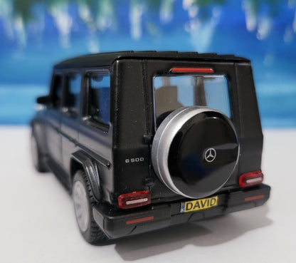 Personalized name plate Mercedes G-Class Diecast Model 11.5 cm | Officially Licensed SUV | Luxury Car Gift for Dad, Kids, Collectors | Boxed
