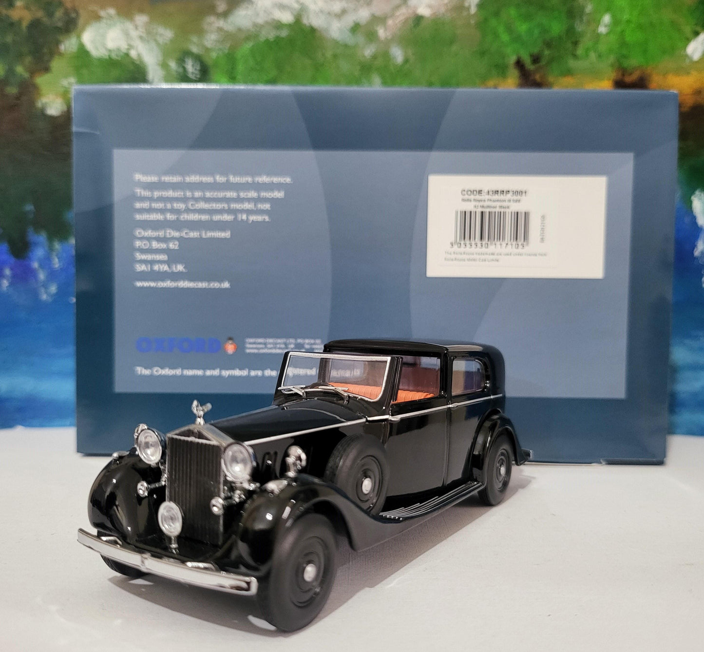 Personalized Rolls Royce Phantom 3 SdV Mulliner Black Oxford Diecast Model – Custom Name Gift for Dad, Mom, Husband, Wife, Sister, Grandad
