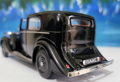 Personalized Rolls Royce Phantom 3 SdV Mulliner Black Oxford Diecast Model – Custom Name Gift for Dad, Mom, Husband, Wife, Sister, Grandad