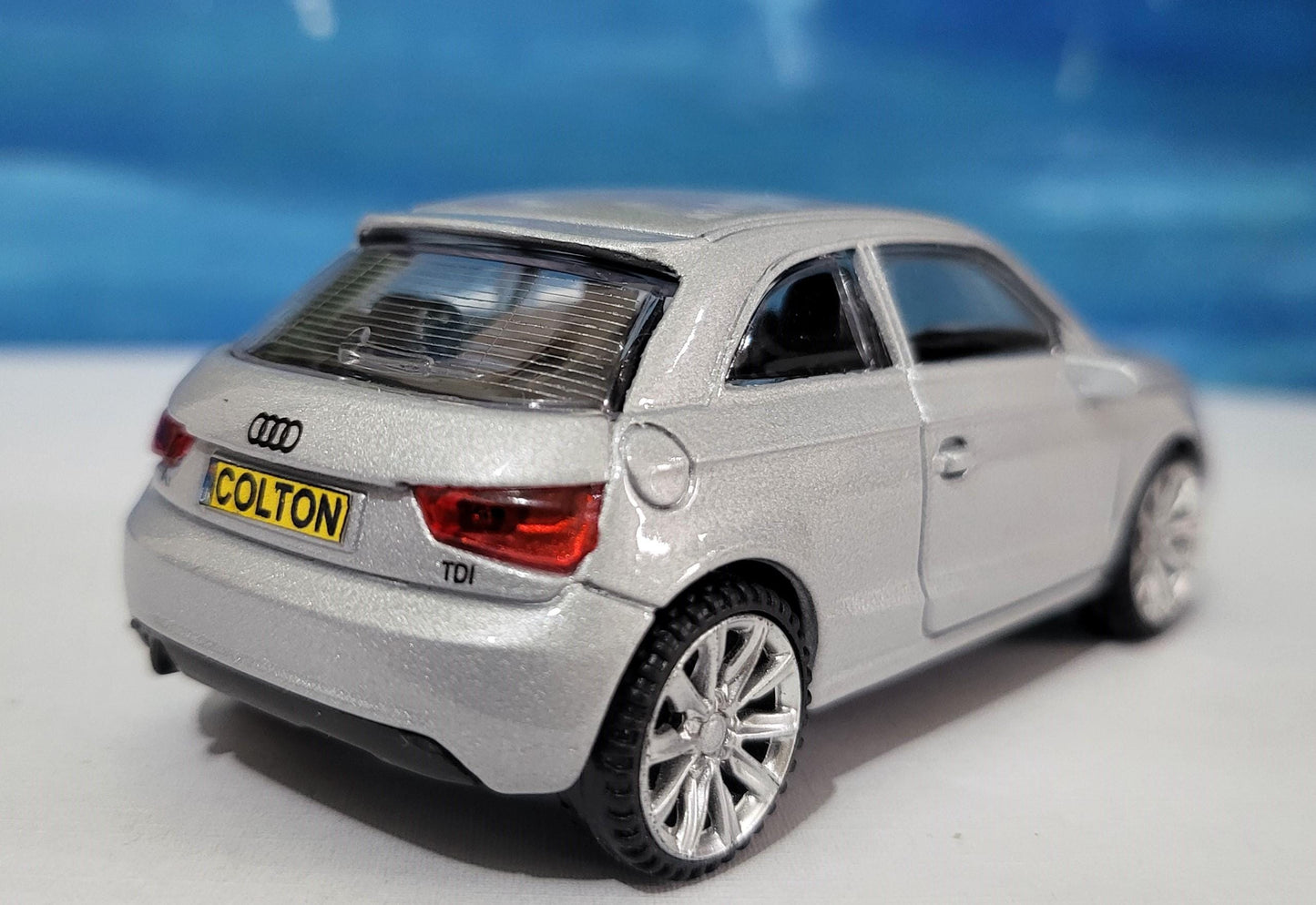 Personalized Audi A1 Toy Car Model – 1:43 Scale – Custom Plates – Gift for Boy, Girl, Dad, Mom, Uncle, Grandad, Brother – Birthday Present
