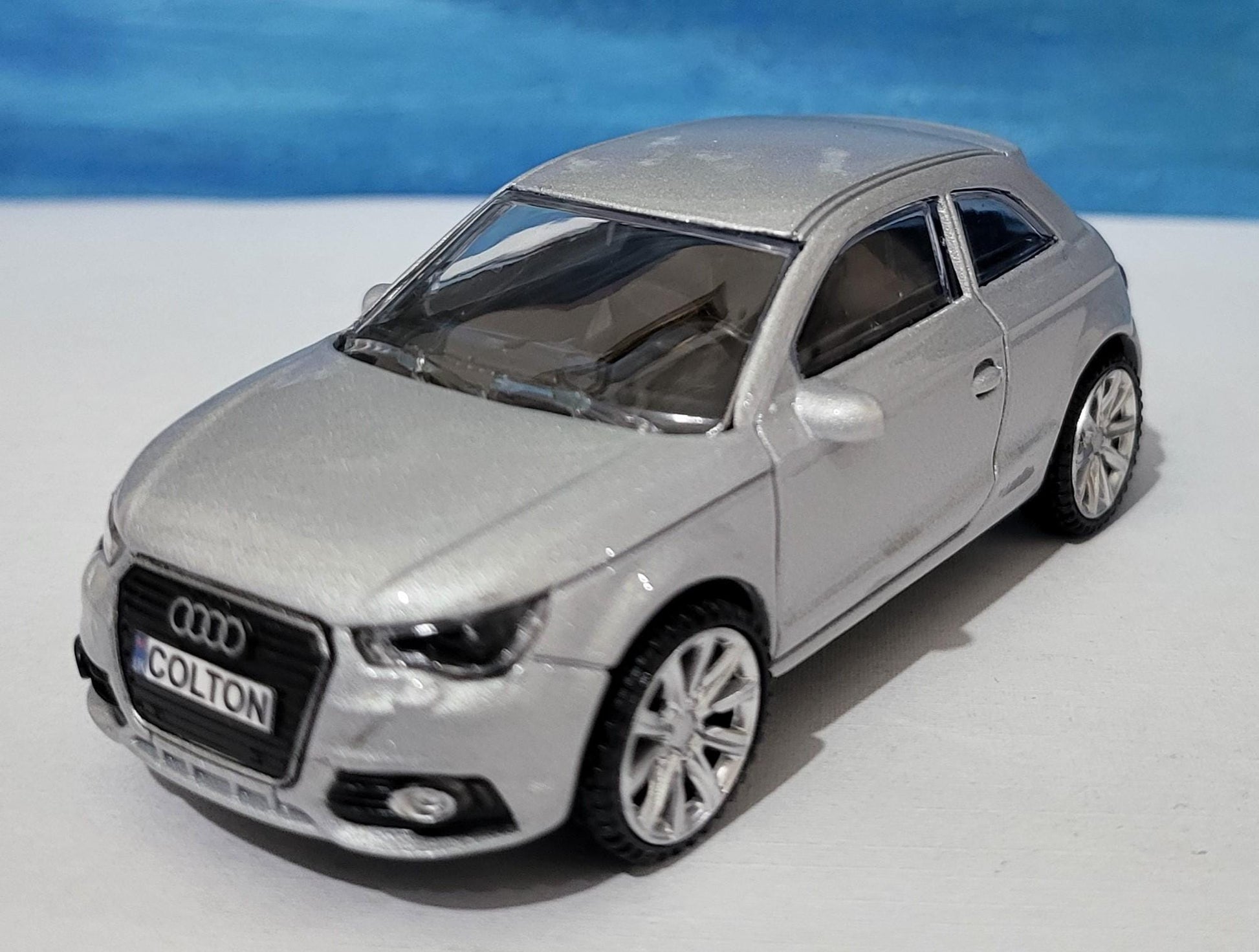 Personalized Audi A1 Toy Car Model – 1:43 Scale – Custom Plates – Gift for Boy, Girl, Dad, Mom, Uncle, Grandad, Brother – Birthday Present
