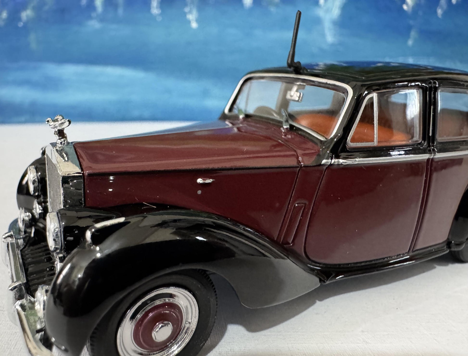 Personalized Rolls Royce Silver Dawn Std Steel Maroon Black Oxford Diecast Model – Custom Name Gift for Dad, Mom, Husband, Wife, Sister Box