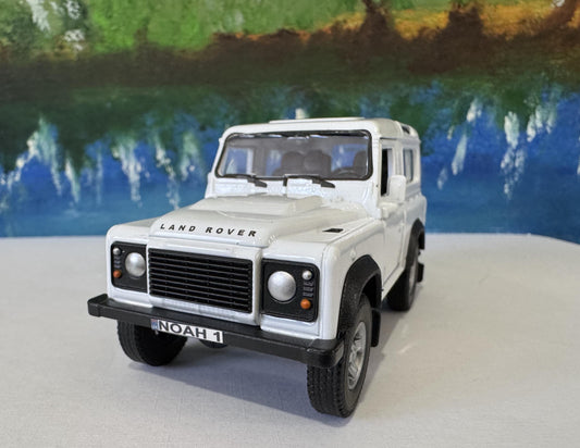 PERSONALISED PLATES Welly licensed Land rover Defender 90 Car Model boy girl dad mom uncle grandad brother birthday Easter gift Sleeves