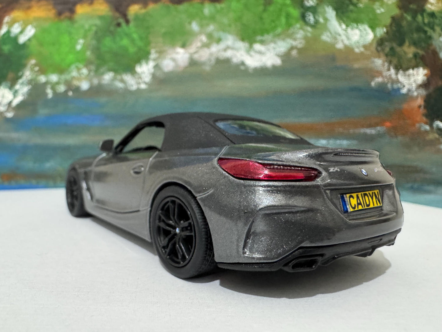 PERSONALISED PLATES Graphite BMW Z4 M40i Model - Licensed Toy Car Gift for Dad, Boy, Girl - Christmas Birthday Present Gift Sleeves