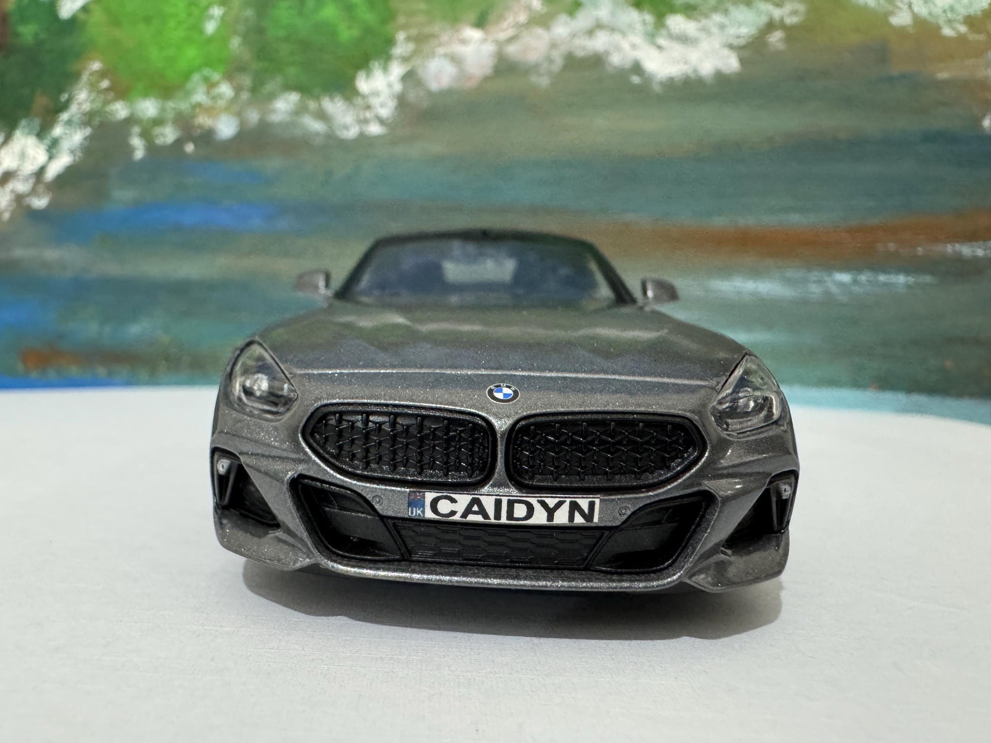 PERSONALISED PLATES Graphite BMW Z4 M40i Model - Licensed Toy Car Gift for Dad, Boy, Girl - Christmas Birthday Present Gift Sleeves