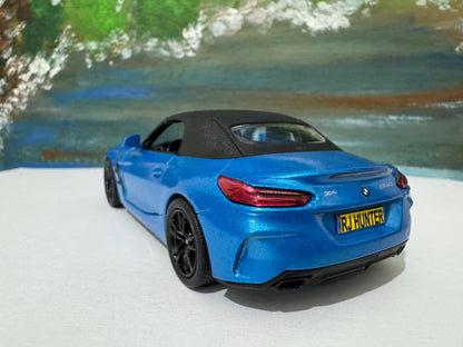 PERSONALISED PLATES Blue BMW Z4 M40i Toy Car Model boy girl dad mom uncle grandad brother Easter birthday gift present New!