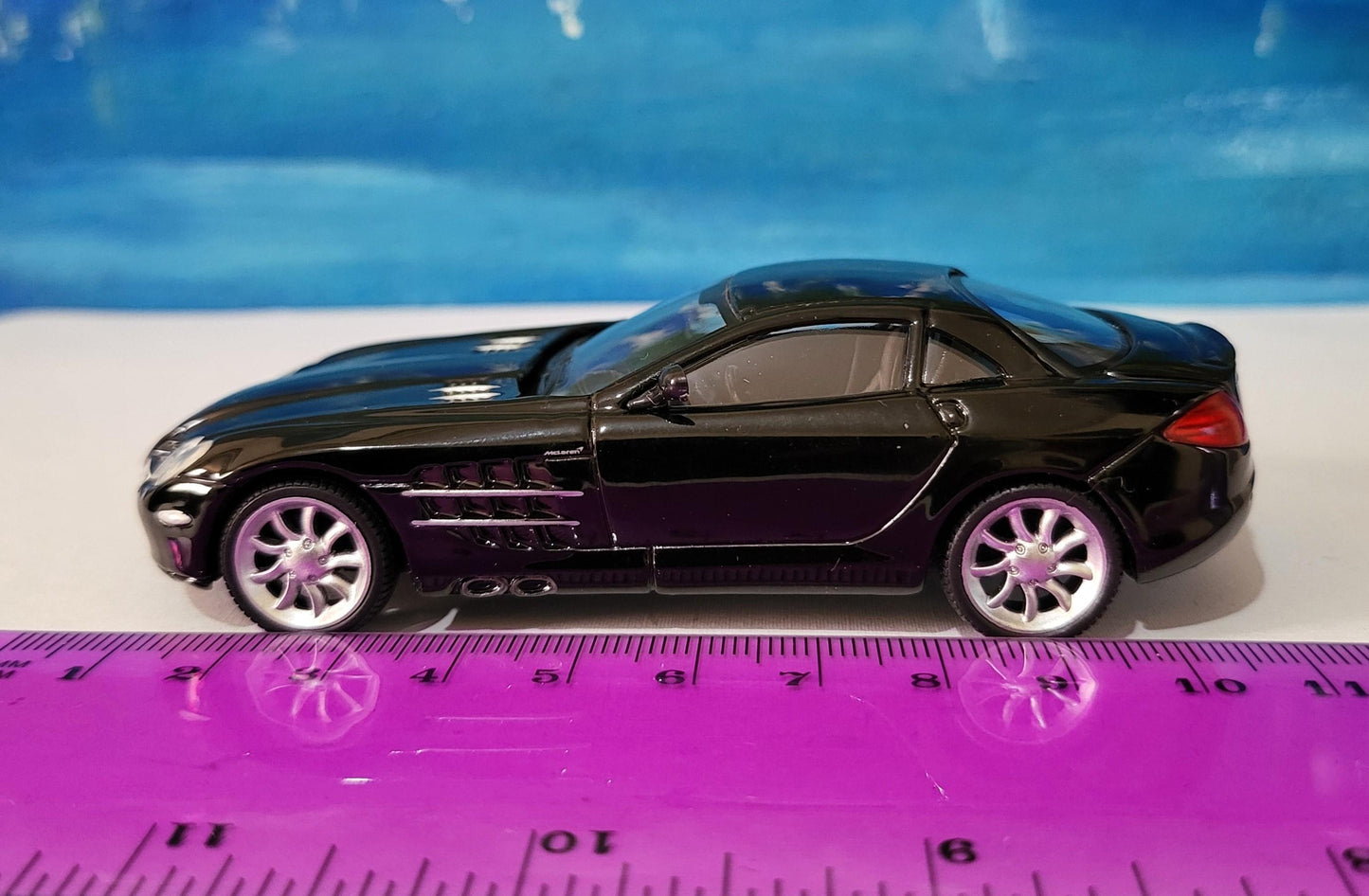Personalized Name Plate for Mercedes McLaren SLR | 1:43 Black Diecast Model Car | Custom Miniature Toy | Perfect Gift for Collectors