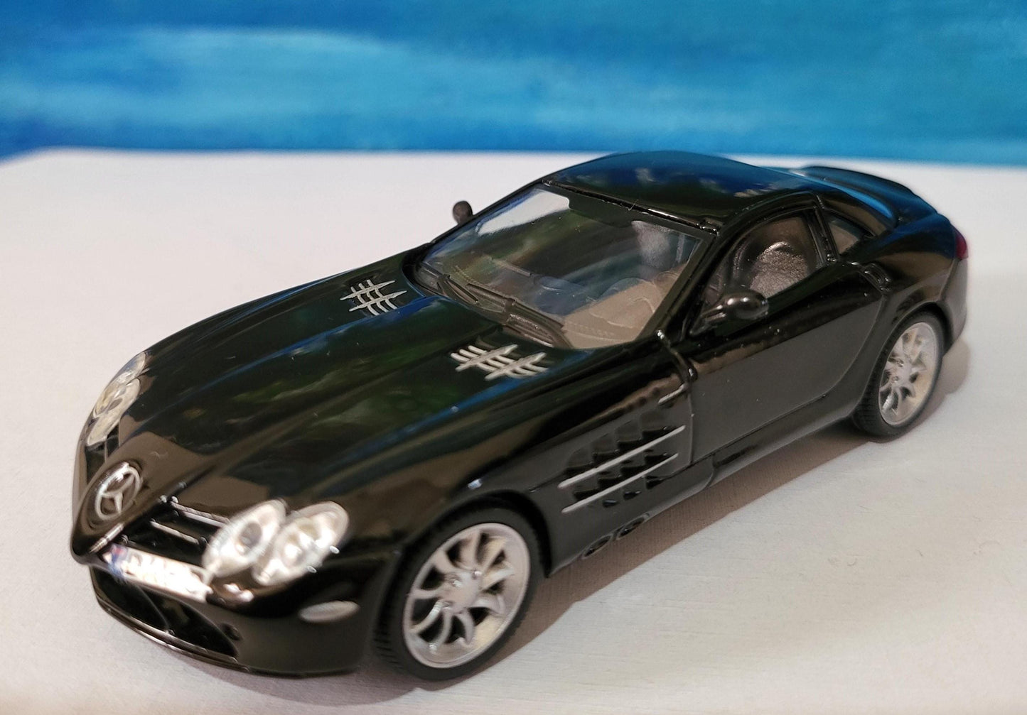 Personalized Name Plate for Mercedes McLaren SLR | 1:43 Black Diecast Model Car | Custom Miniature Toy | Perfect Gift for Collectors