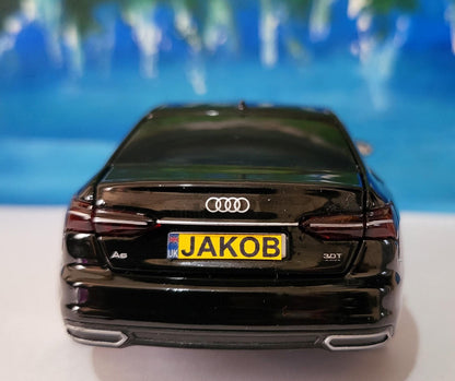 Personalized Audi A6 Toy Car 1:32 | Light and Sound | Opening Doors, Hood & Trunk | Gift for Dad, mom, girl or Boy | Boxed Collectible Model