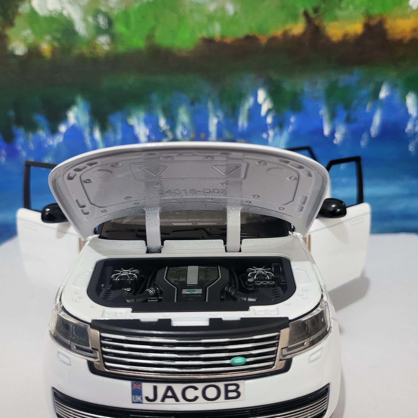 Personalized Name Plate for Range Rover SV 2022 1:24 Model - with Light & Sound - Unique Gift for Dad, Husband, Boy, Car Enthusiast Boxed