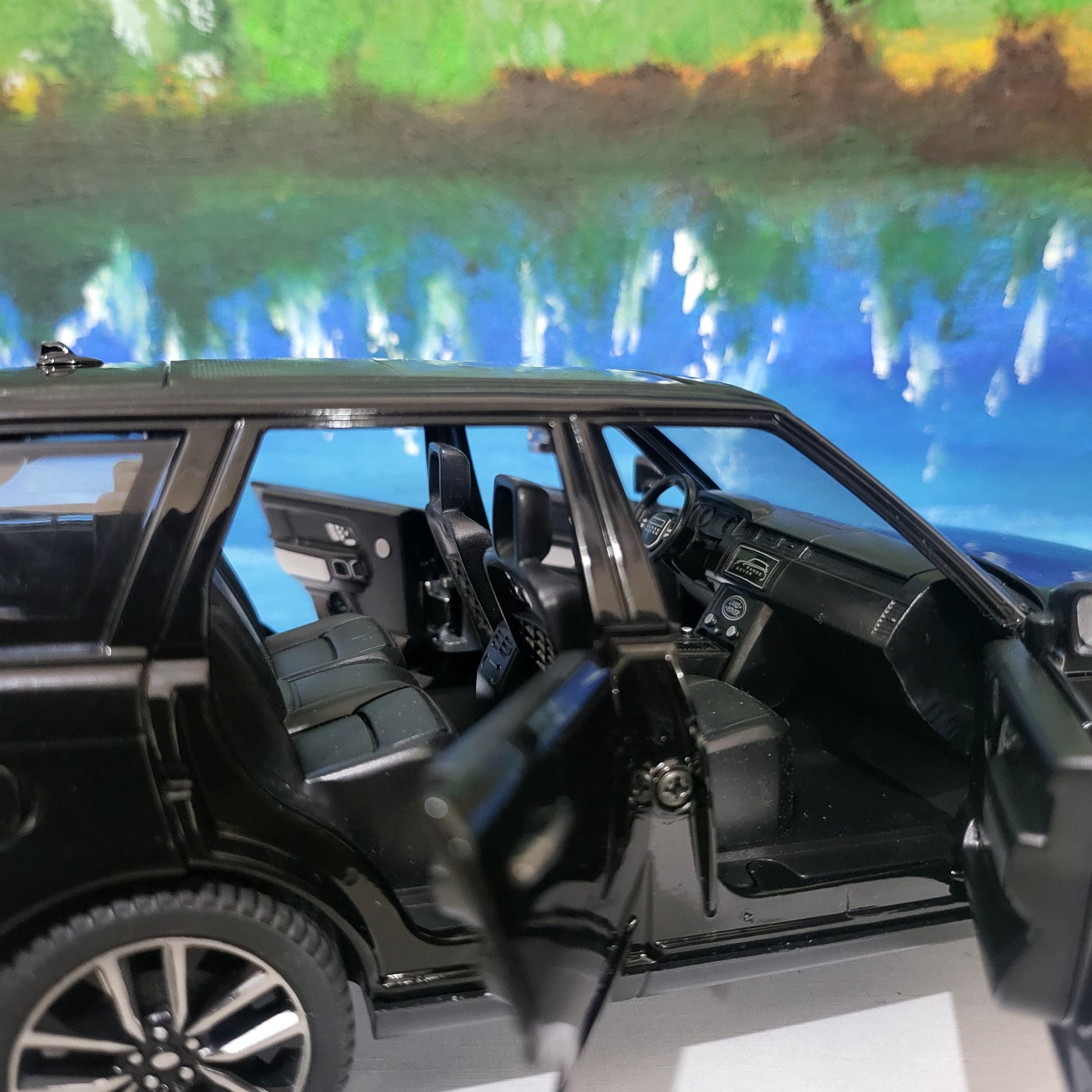 Range Rover 50th Anniversary 1:24 Black SUV Model Car – Personalized Name Plate | Luxury Gift for Men, Dad, Boyfriend, Car Enthusiast Boxed