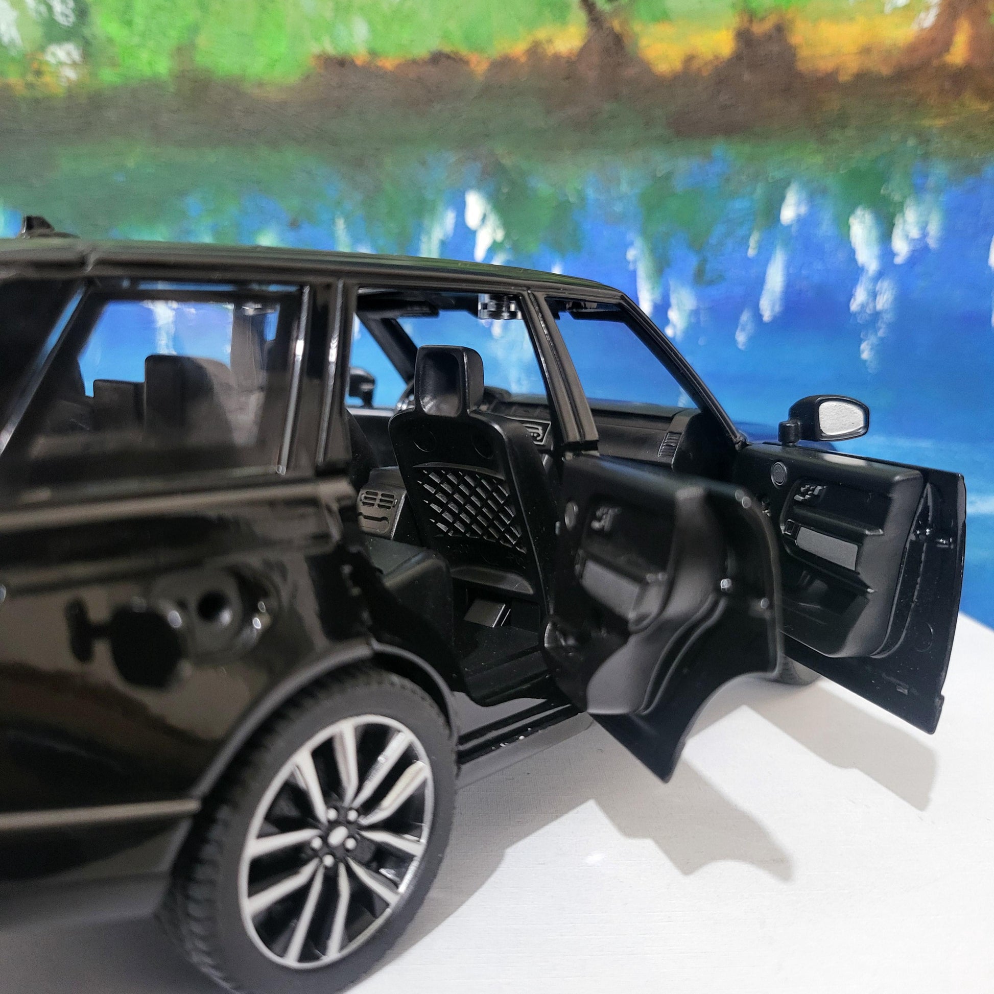 Range Rover 50th Anniversary 1:24 Black SUV Model Car – Personalized Name Plate | Luxury Gift for Men, Dad, Boyfriend, Car Enthusiast Boxed