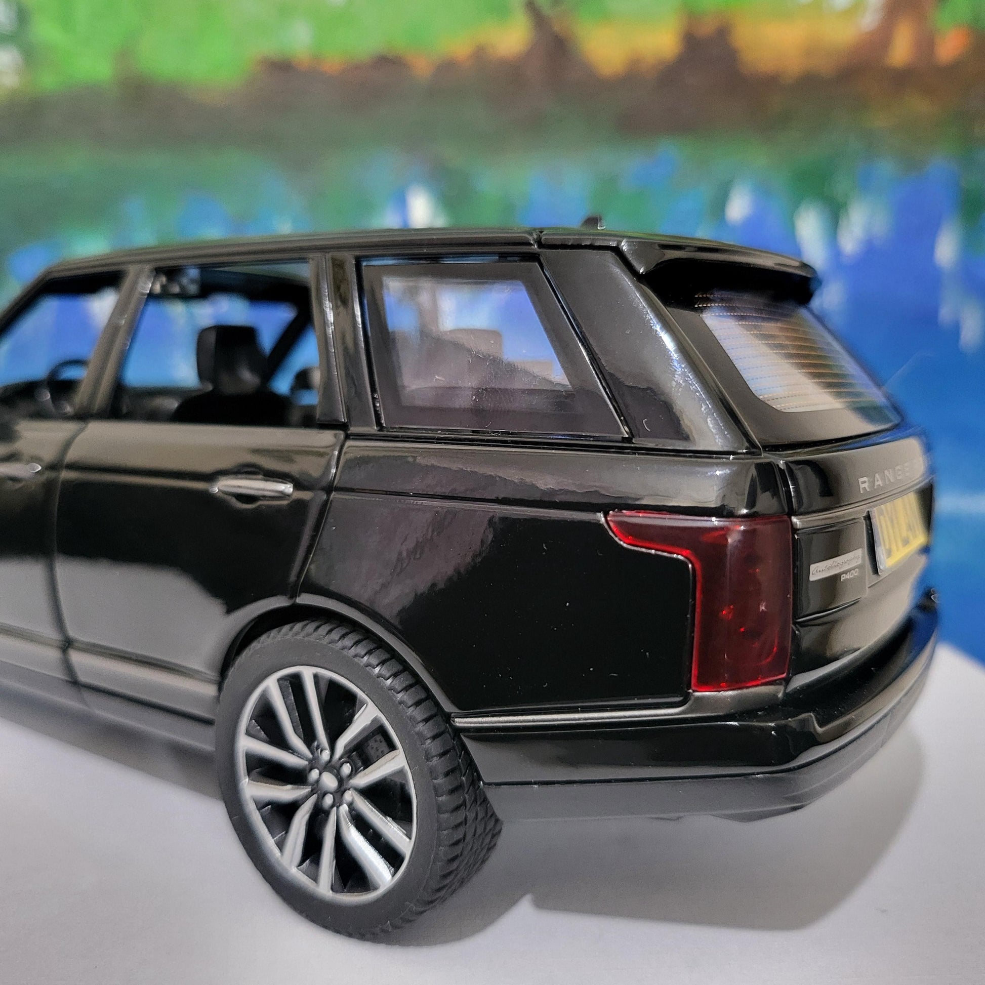 Range Rover 50th Anniversary 1:24 Black SUV Model Car – Personalized Name Plate | Luxury Gift for Men, Dad, Boyfriend, Car Enthusiast Boxed