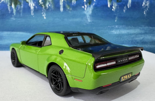 Personalised Dodge Challenger SRT Demon 170 Name Plate - Custom 1:40 Scale Toy Car Gift for Kids Birthday Boys, Girls, Siblings - Sleeves