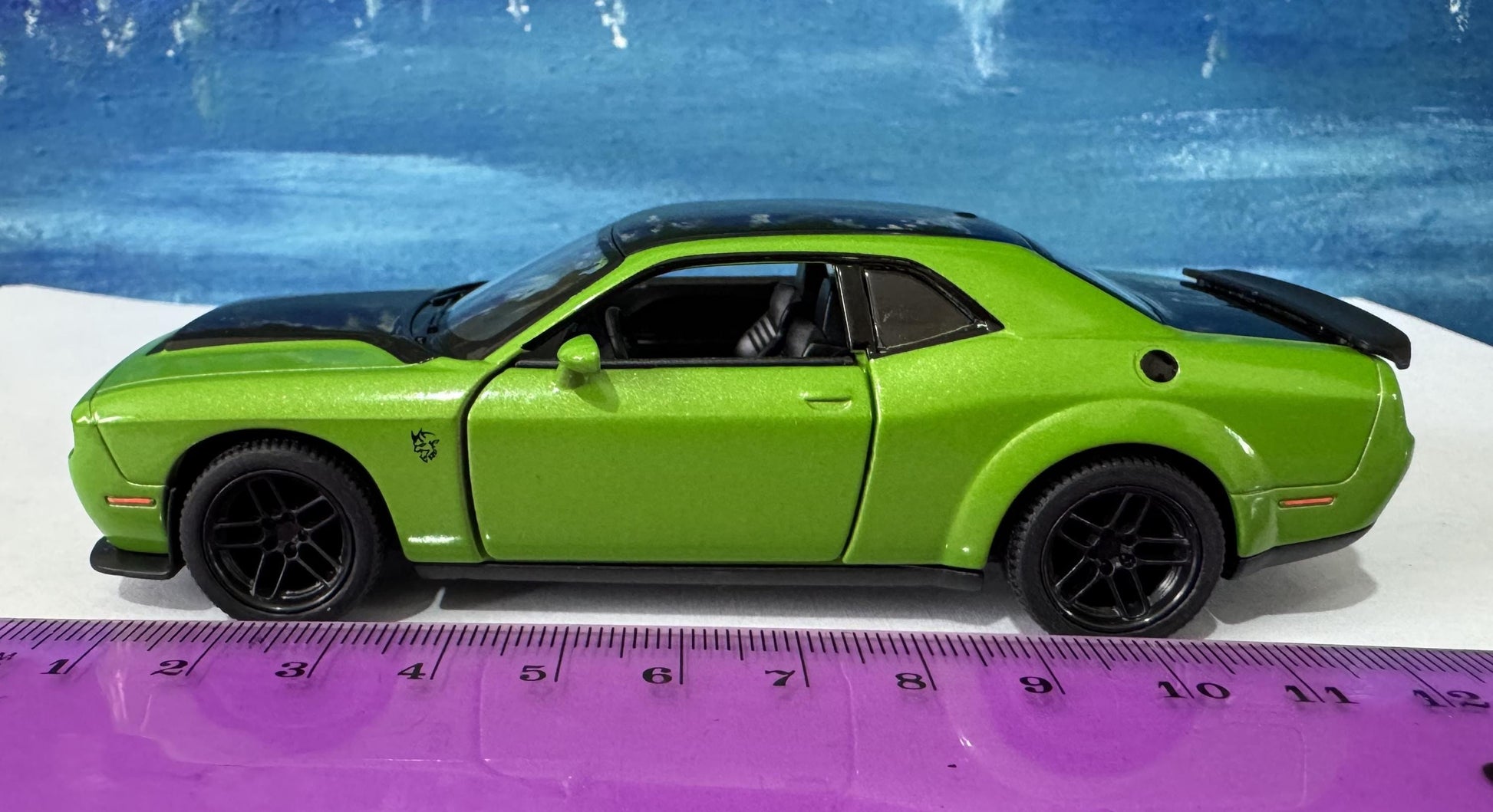 Personalised Dodge Challenger SRT Demon 170 Name Plate - Custom 1:40 Scale Toy Car Gift for Kids Birthday Boys, Girls, Siblings - Sleeves