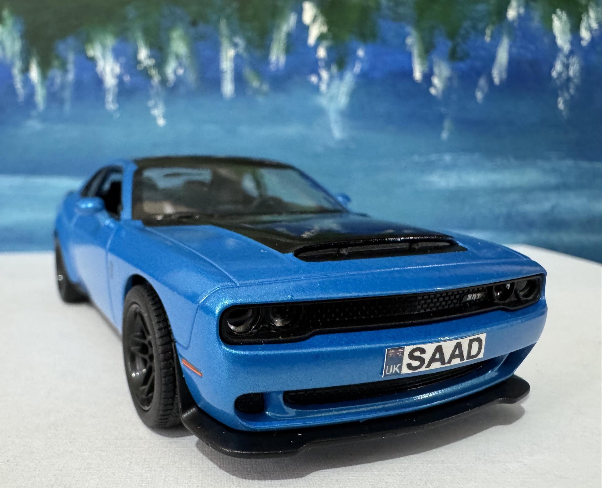 Personalised/Custom Name Plate for Dodge Challenger SRT Demon 170, 1:40 Diecast Model Car Gift for Men, Dad, , Car Lover Present Sleeves