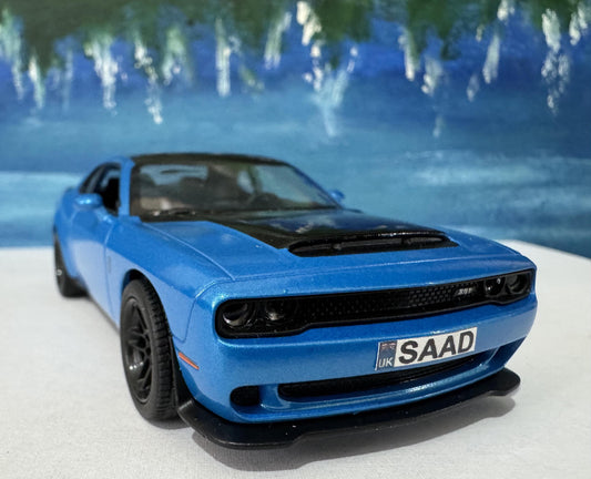 Personalised/Custom Name Plate for Dodge Challenger SRT Demon 170, 1:40 Diecast Model Car Gift for Men, Dad, , Car Lover Present Sleeves