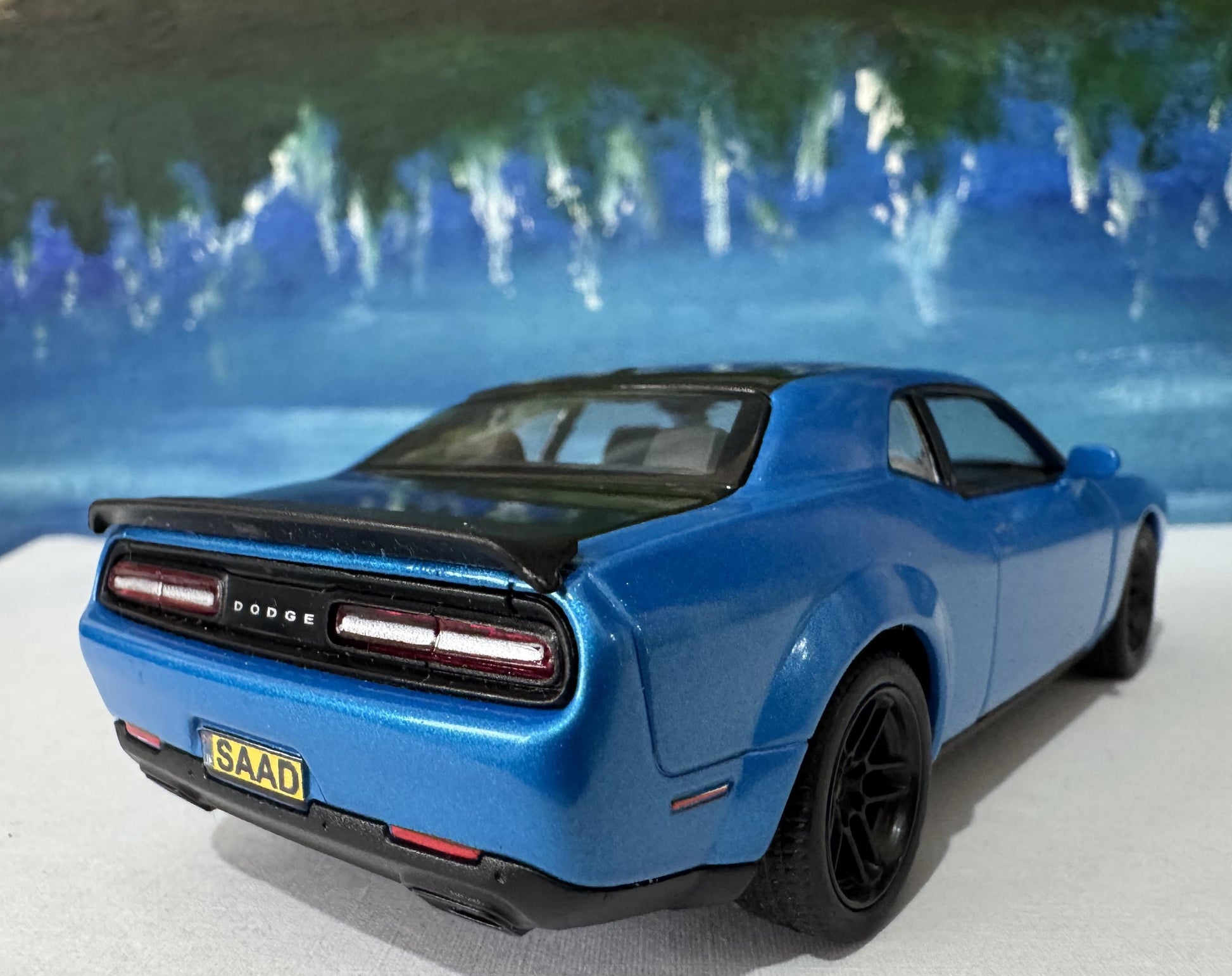 Personalised/Custom Name Plate for Dodge Challenger SRT Demon 170, 1:40 Diecast Model Car Gift for Men, Dad, , Car Lover Present Sleeves