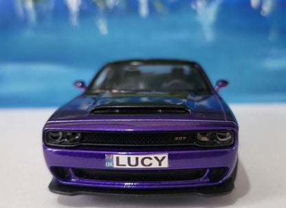 Custom Dodge Challenger SRT Demon 170 Name Plate - Personalised 1:40 Diecast Gift for Car Lovers - Lovely Present for Him with Gift Sleeve