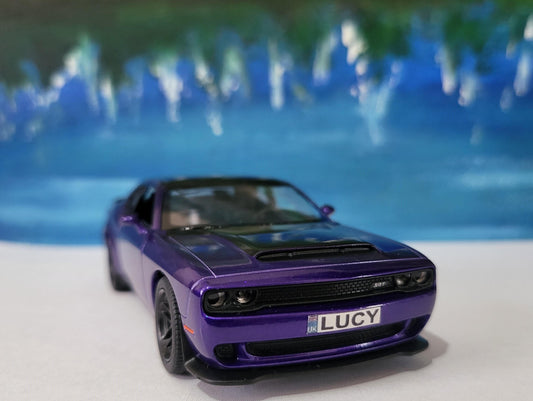 Custom Dodge Challenger SRT Demon 170 Name Plate - Personalised 1:40 Diecast Gift for Car Lovers - Lovely Present for Him with Gift Sleeve
