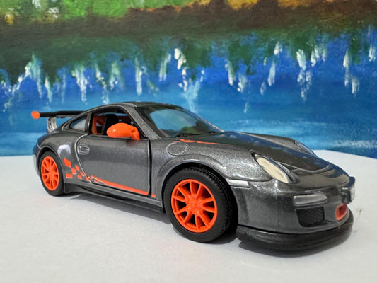 Porsche GT3 RS Model Car YOUR NAME Plate boy girl friend husband wife uncle cousin, nephew, niece brother special occasion gift-Grey Sleeves