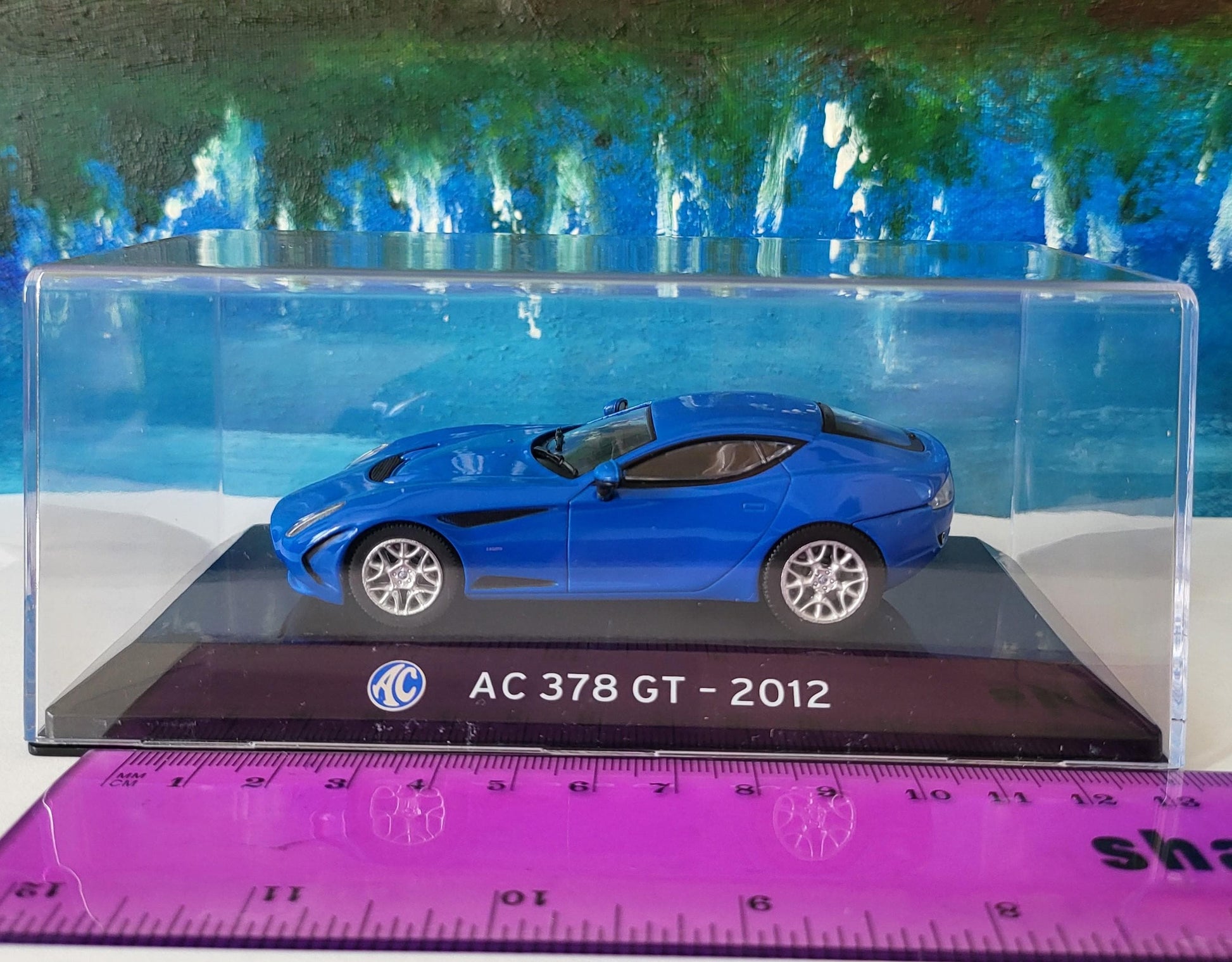 1:43 Scale AC 378 GT (2012) Diecast Model Car - Display Case Included - Collectible Sports Car Replica for dad, mom, grandad, granny, uncle