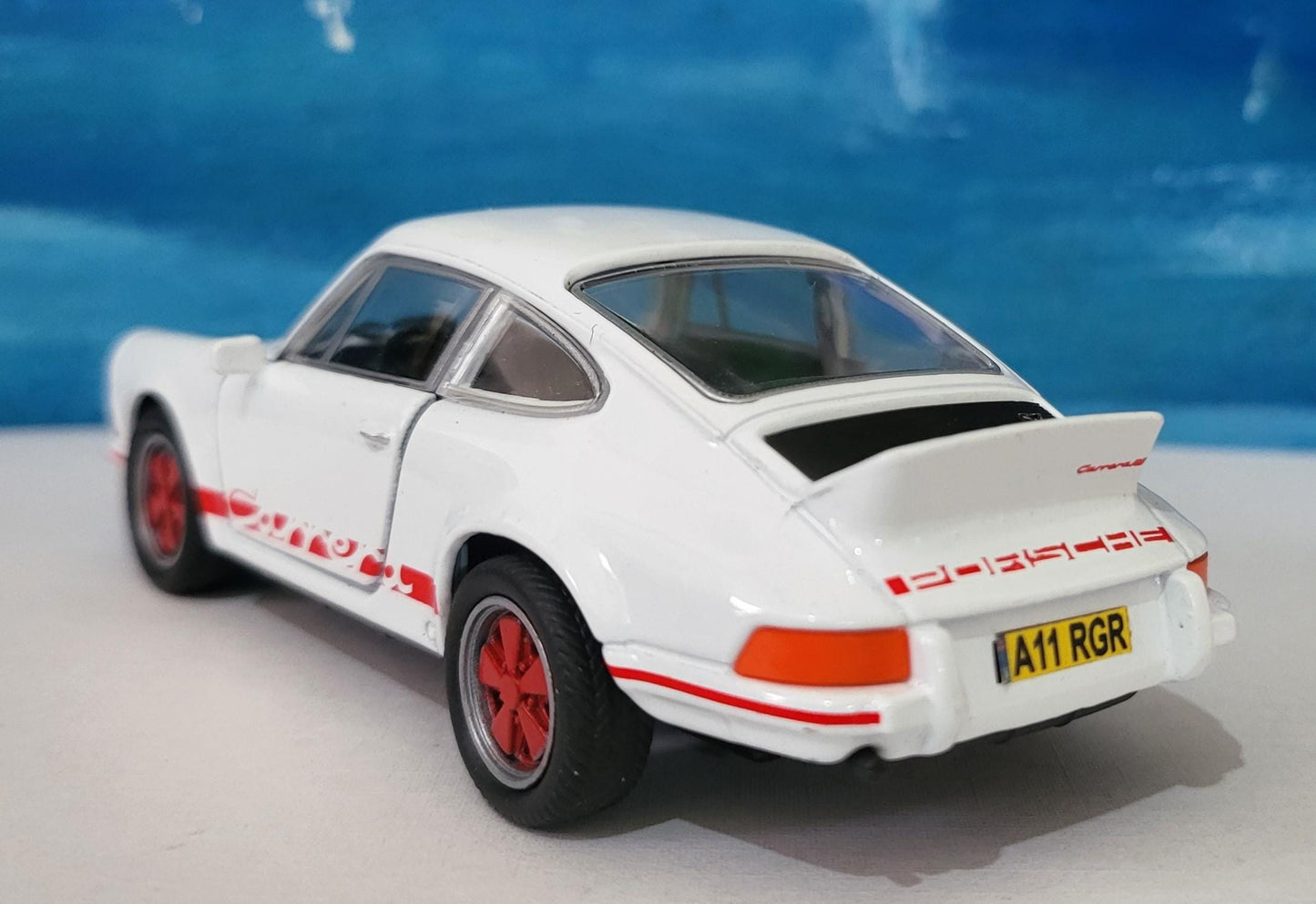1973 Porsche Carrera RS 2.7 Diecast 1:32 Custom Name Plate Classic Sports Car - Vintage Porsche Model with Personalization Gift Option Boxed