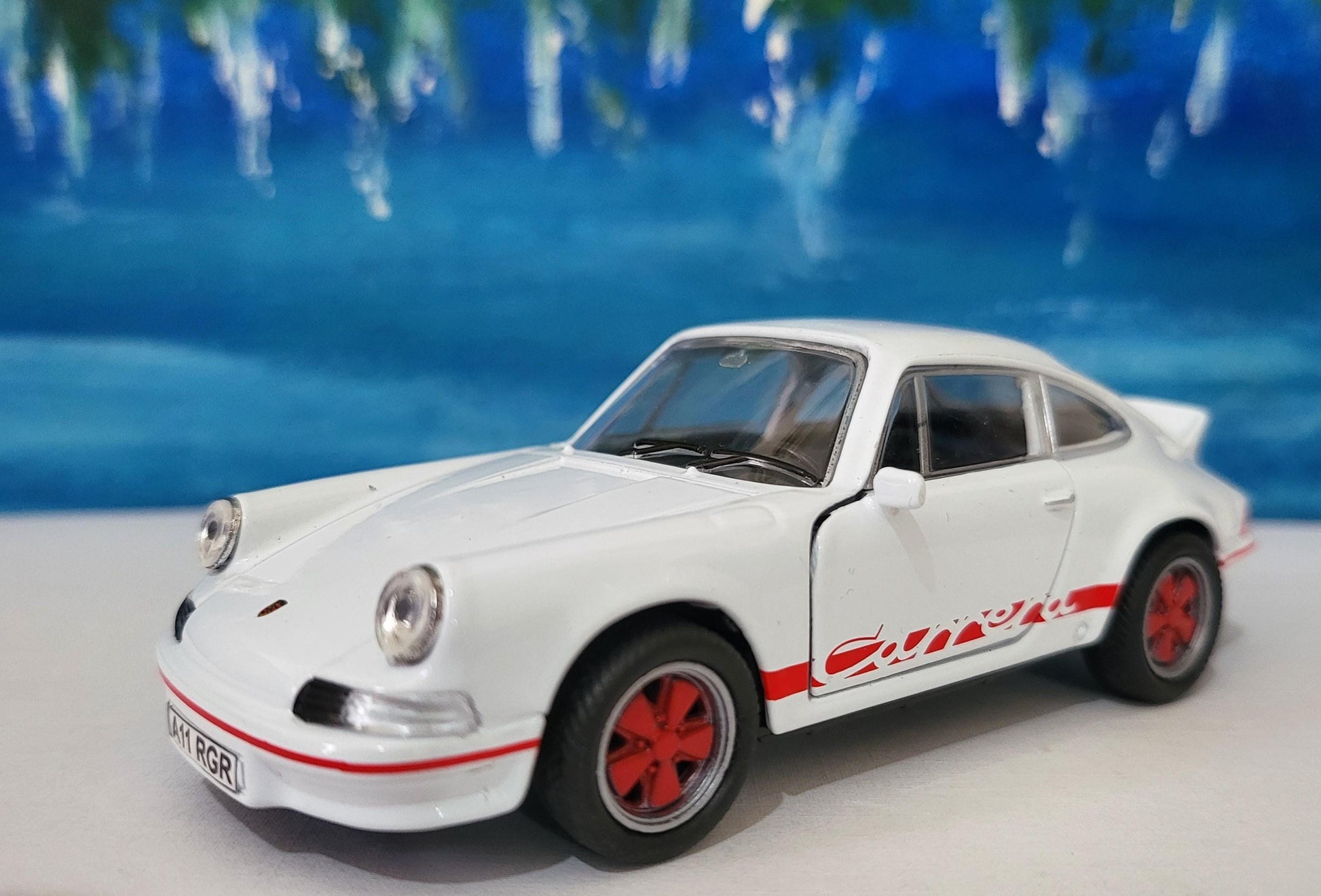 1973 Porsche Carrera RS 2.7 Diecast 1:32 Custom Name Plate Classic Sports Car - Vintage Porsche Model with Personalization Gift Option Boxed