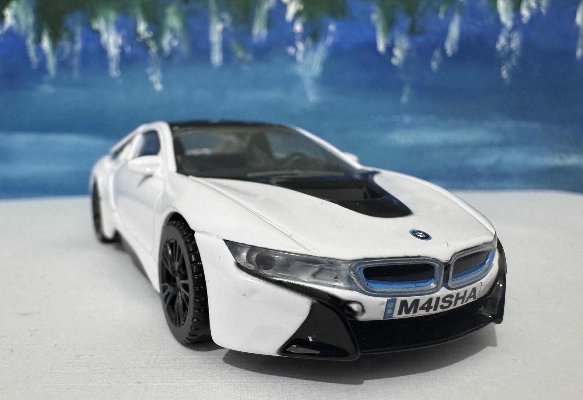 Custom Name BMW i8 Diecast Car Model - 1:43 Scale Blac Germany Sports Toy - Rastar Collectible - Unique Gift for Car Enthusiasts Boxed
