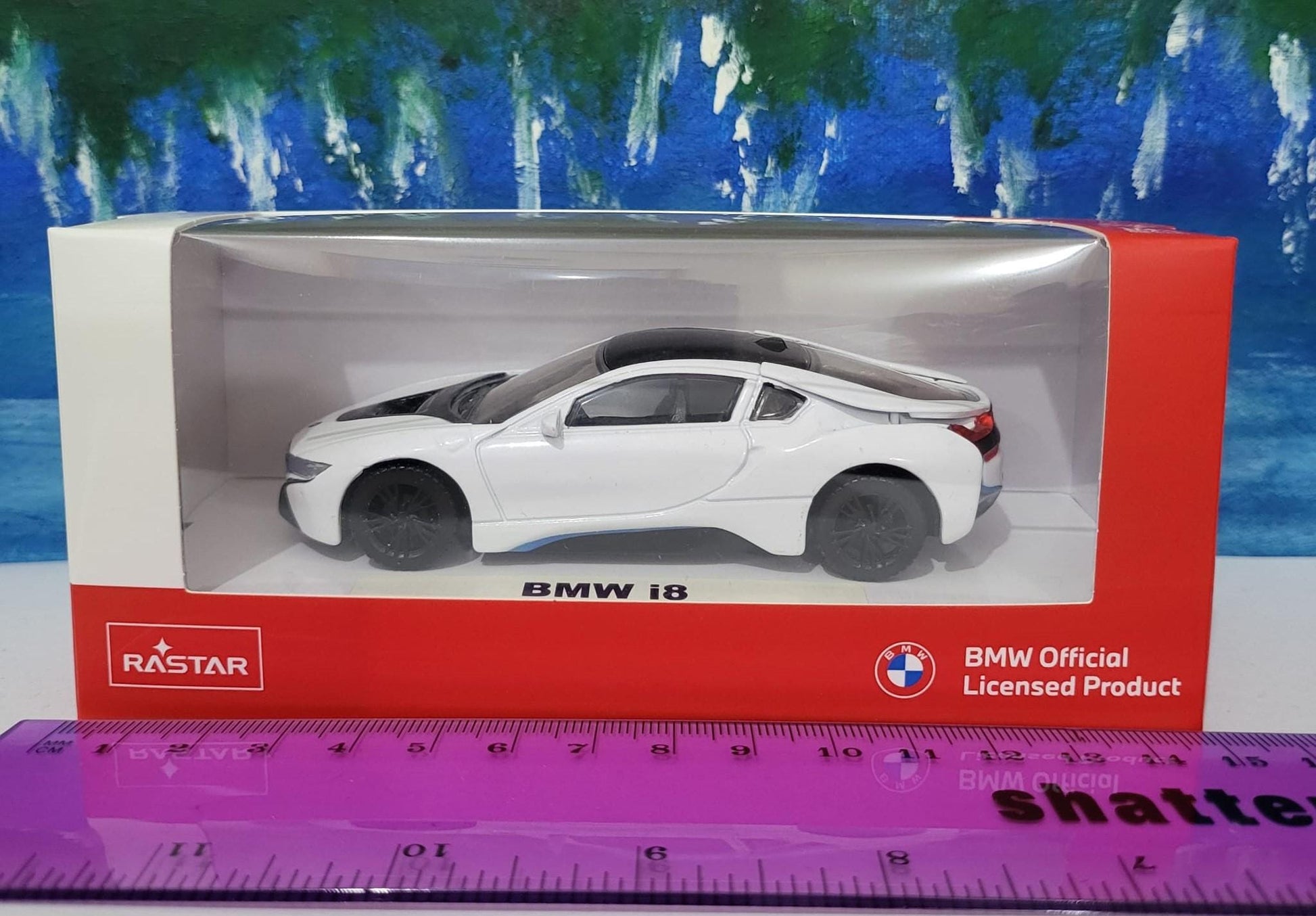 Custom Name BMW i8 Diecast Car Model - 1:43 Scale Blac Germany Sports Toy - Rastar Collectible - Unique Gift for Car Enthusiasts Boxed
