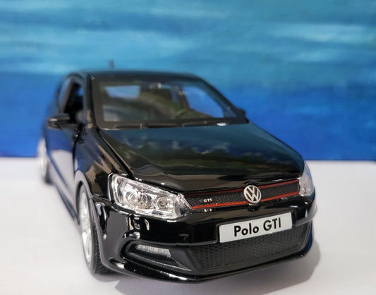 PERSONALISED PLATES name VW Polo Golf Gti Toy Car Model boy girl dad mom uncle grandad brother Birthday gift Boxed Large 1:24 scale