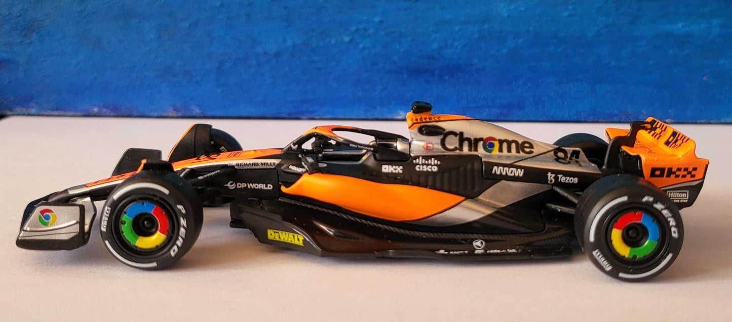 F1 McLaren MCL60 2023 British GP Oscar Piastri #81, 1/43 Scale collectible display model racing fan must have New in Box