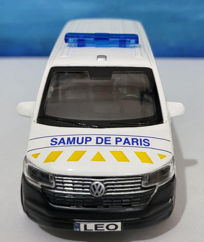 VW T6.1 Transporter Crew van Toy Car PERSONALISED PLATES 1:43 scale Model Samu De Paris uncle grandad brother Birthday Easter gift New Boxed