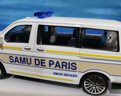 VW T6.1 Transporter Crew van Toy Car PERSONALISED PLATES 1:43 scale Model Samu De Paris uncle grandad brother Birthday Easter gift New Boxed