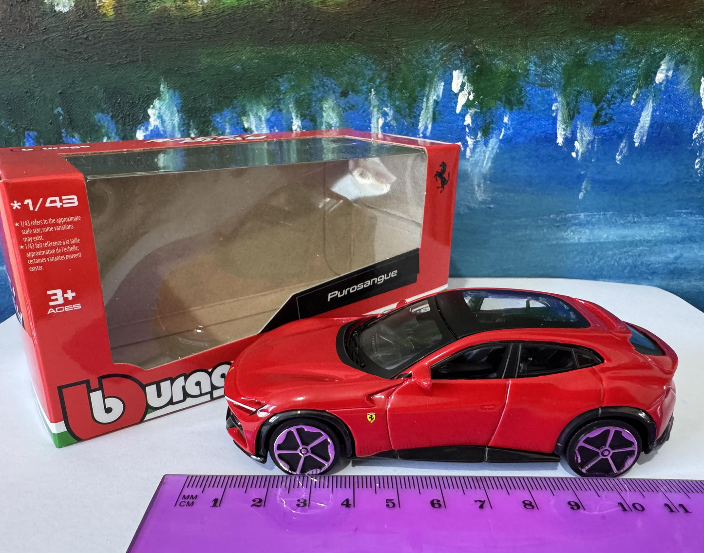 Ferrari Purosangue 1:43 Scale Diecast Model - Custom Name Plate | Personalized Collectible Car | Gift for Ferrari Fans, man, boy Boxed