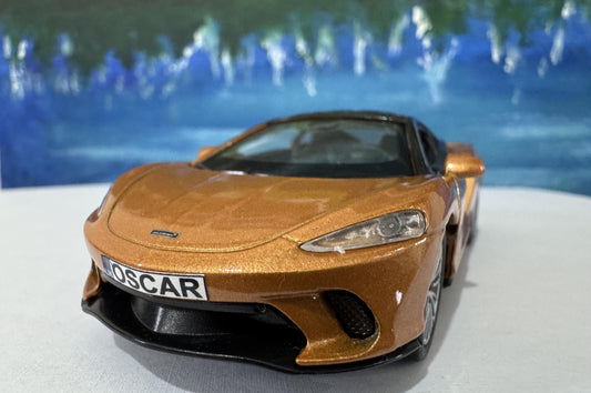 PERSONALISED PLATES McLaren GT toy Car Model boy girl dad mom uncle grandad husband wife brother birthday Easter gift present Boxed Bronze
