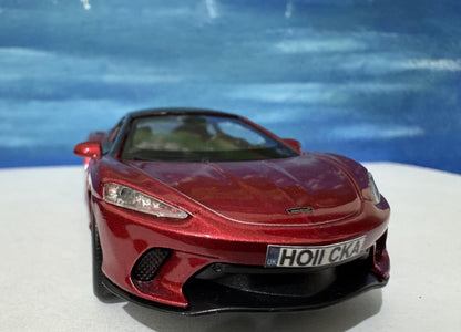 PERSONALISED Toy Car Plate - Red McLaren GT Style - Birthday/Easter Gift for Dad, Boy, Girl, grandad - Custom Number Plate - Boxed Present