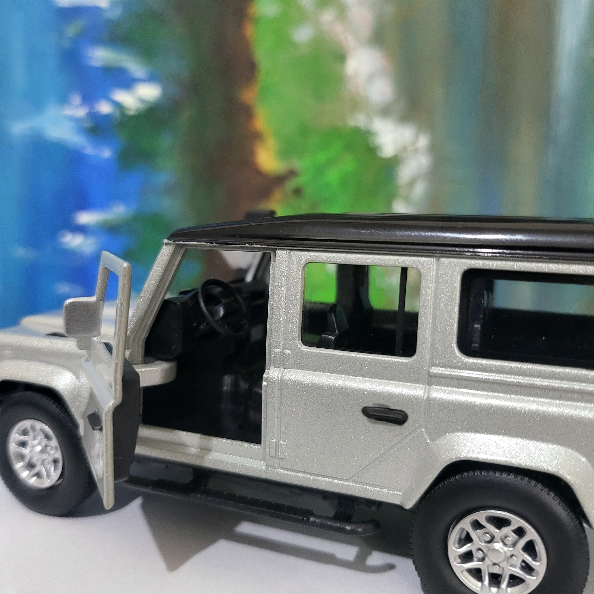 PERSONALISED PLATES Landrover Defender Toy Car Model boy girl dad mom uncle grandad brother birthday cake topper gift present NEW Boxed