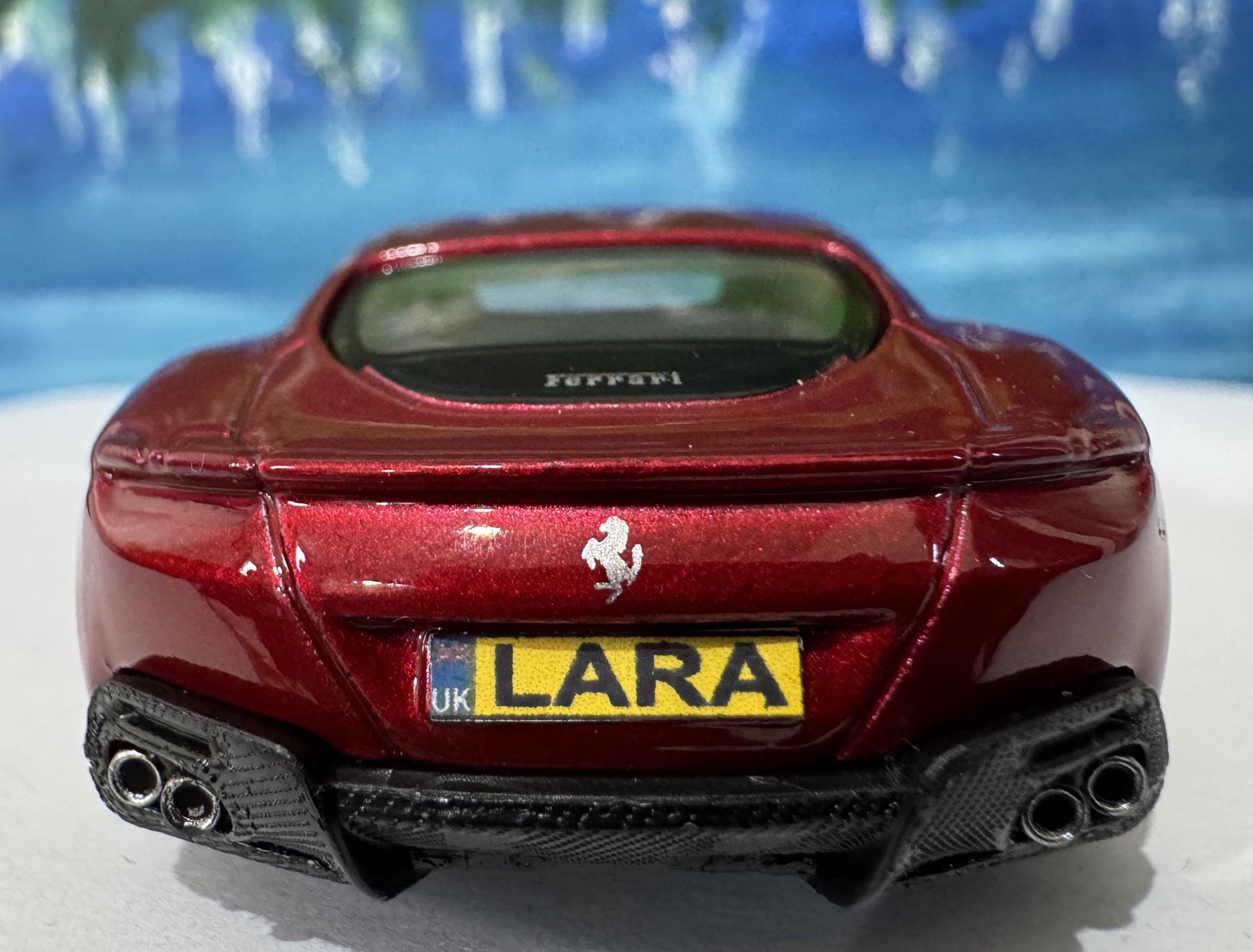 Ferrari Roma 1:43 Scale Diecast Model Personalized name Plate, Collectible Car | Gift for Ferrari Fans, man, boy, girl, kids, youth Boxed