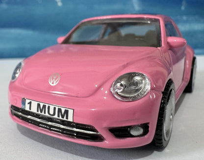 Personalised VW Volkswagen Beetle Toy Car, 1:43 Scale Model–Gift for Boy, Girl, Dad, Mom, Grandad, Birthday - Easter gift, 4 Colours, Boxed