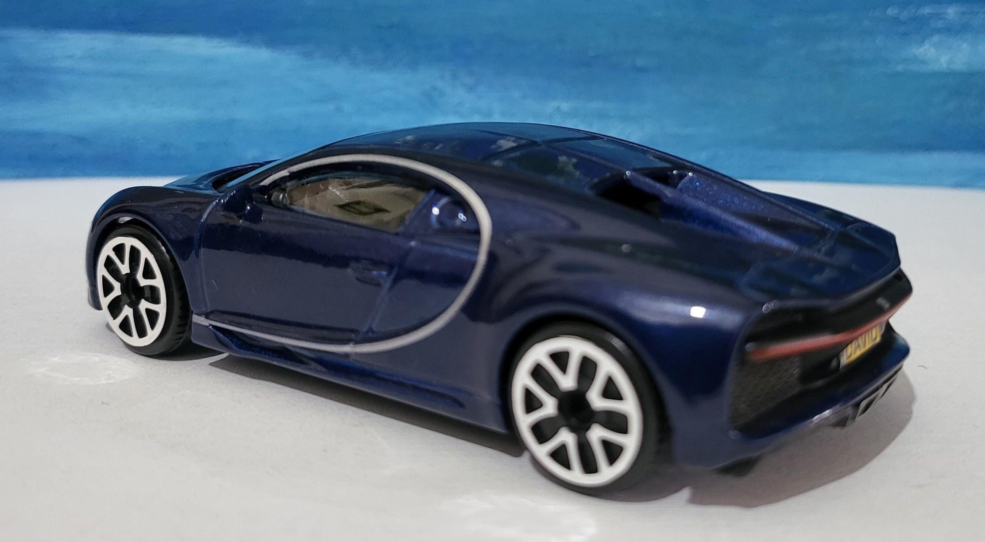 Bugatti Chiron Blue 1:43 Scale Toy Car Model – Custom Plates – Gift for Boy, Girl, Dad, Mom, Uncle, Grandad – Birthday or Christmas Present