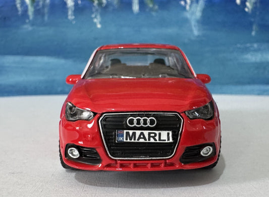 Personalized Audi A1 Toy Car Model – 1:43 Scale – Custom Plates – Gift for Boy, Girl, Dad, Mom, Uncle, Grandad, Brother – Birthday Present