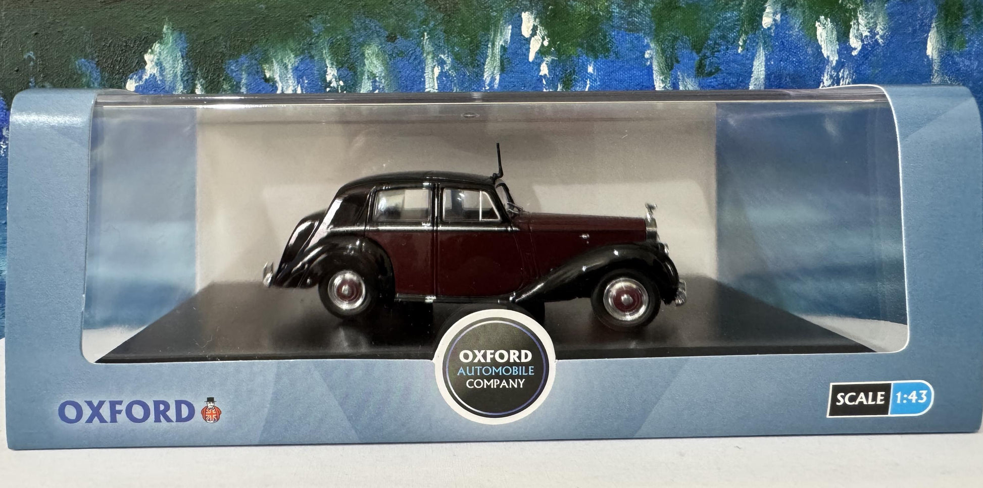 Personalized Rolls Royce Silver Dawn Std Steel Maroon Black Oxford Diecast Model – Custom Name Gift for Dad, Mom, Husband, Wife, Sister Box